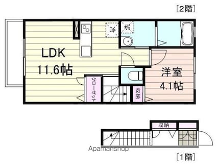 ｖｉｌｌｅ　ａｒｃｅ[1LDK/39.4m2]の間取図