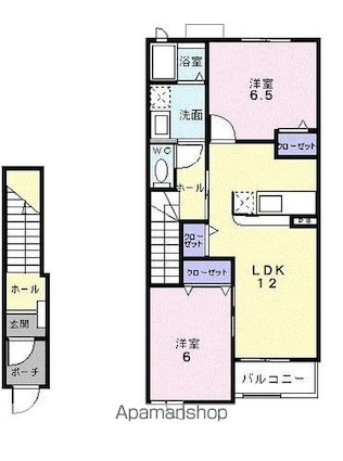 グランデ　カーサＡ[2LDK/58.86m2]の間取図