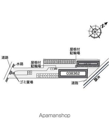 レオパレスＣＯＺＹ　ＣＯＵＲＴ[1K/21.65m2]の配置図