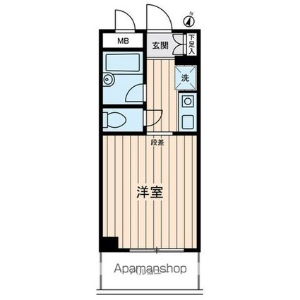 アーバンライフ鹿島[1R/18.85m2]の間取図