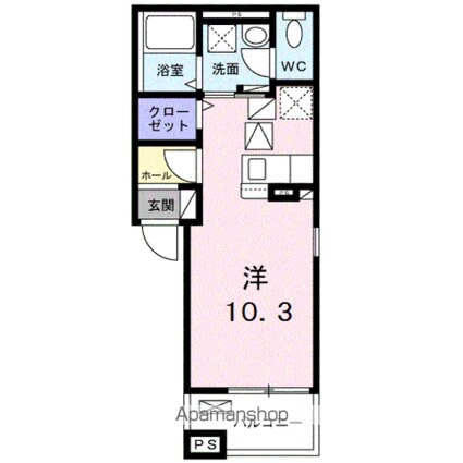 ヒカルサ瑞江ウエスト[1R/27.53m2]の間取図