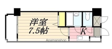 ラ・レジダンス・ド・パルム[1K/21.6m2]の間取図