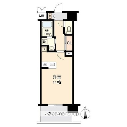 ＬａＳａｎｔｅ榴岡公園[1R/30.08m2]の間取図