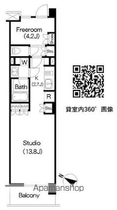 Ｂｒｉｌｌｉａ　ｉｓｔ　三軒茶屋　アイビーテラス[1R/45.27m2]の間取図