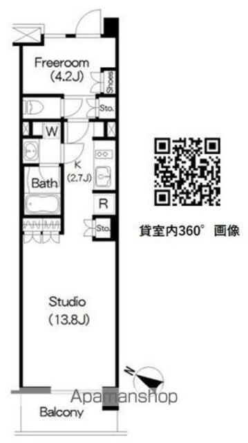 Ｂｒｉｌｌｉａ　ｉｓｔ　三軒茶屋　アイビーテラス[1R/45.27m2]の間取図