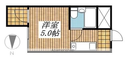 東京都立川市錦町１丁目[1R/16.23m2]の間取図