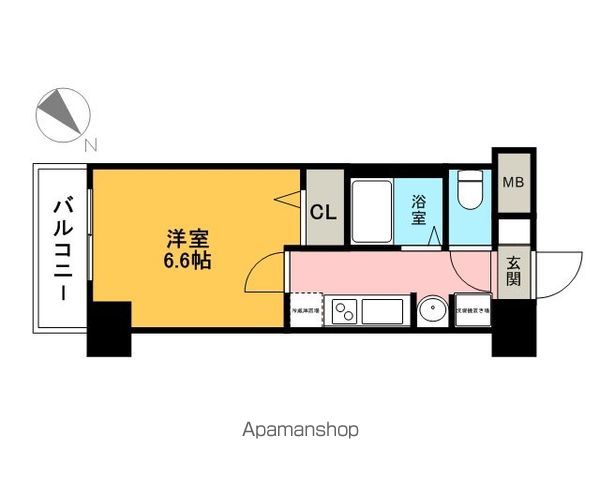 福岡市博多区堅粕のマンションの間取り