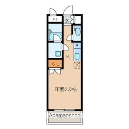 ＥーＦＬＡＴ[1R/24m2]の間取図