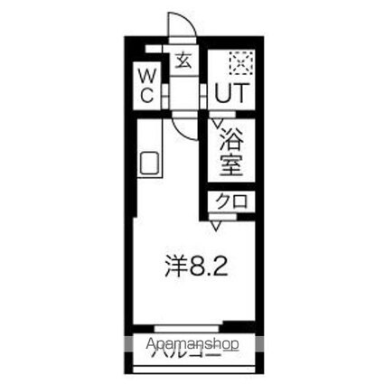 ＲＳ　Ｒｅｓｉｄｅｎｃｅ[1R/22.9m2]の間取図