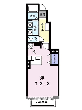 メゾン　ド　ロベリア[1K/32.9m2]の間取図