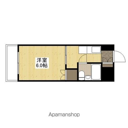 舟入　松尾ビル[1K/17.36m2]の間取図