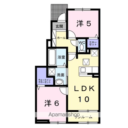 ニコリヴⅡ[2LDK/53.68m2]の間取図