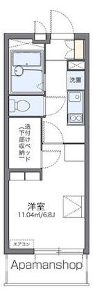 レオパレス光[1K/19.87m2]の間取図