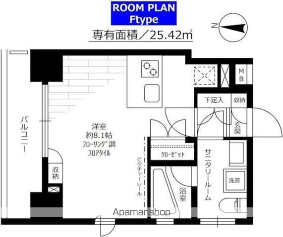 ステージファースト両国アジールコート 704 ｜ 東京都墨田区両国３丁目3-11（賃貸マンション1R・7階・25.42㎡） その2