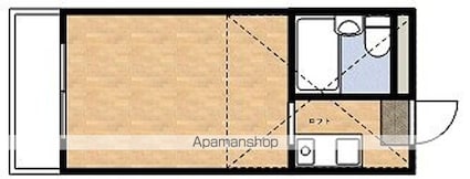 東京都立川市栄町２丁目[1R/14.85m2]の間取図