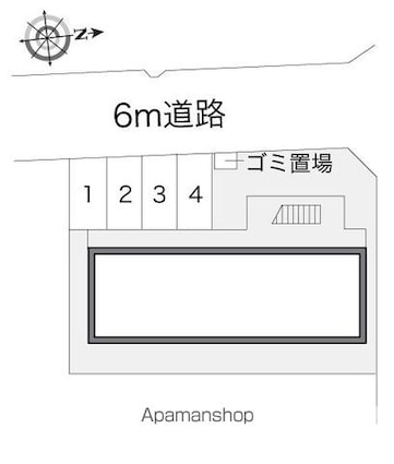 愛知県小牧市大字岩崎字東長田[1K/20.28m2]の配置図