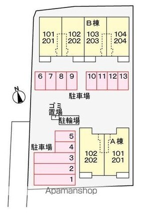 カナイＡ[1LDK/47.18m2]の配置図