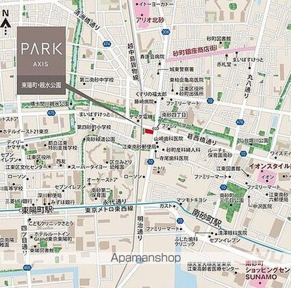 パークアクシス東陽町・親水公園[2LDK/49.38m2]の配置図