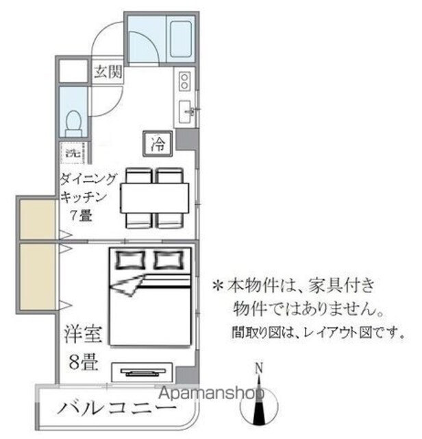 ハウスチェリー千歳台[1DK/36.19m2]の間取図