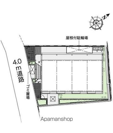 レオパレスアクアグレイス和光[1K/20.28m2]の配置図