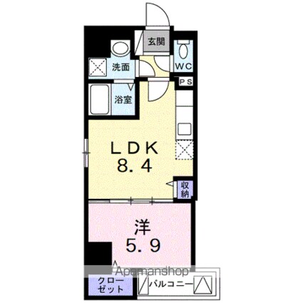 アン　ノ　アン　グランデ[1LDK/35.53m2]の間取図