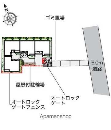 レオネクストＦＥＲＩＯ瀬田[1K/26.32m2]の配置図
