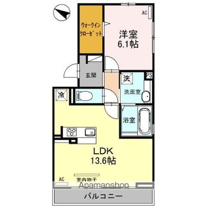 フィラエ[1LDK/49.21m2]の間取図
