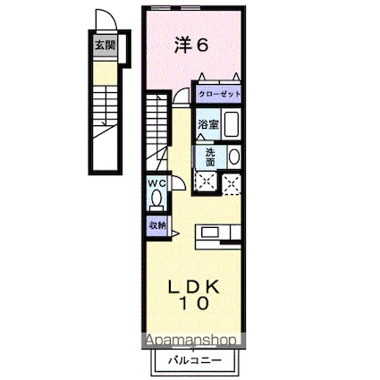 エスペランサ翔[1LDK/41.98m2]の間取図