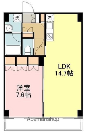 レジデンス仙台駅東[1LDK/49.8m2]の間取図