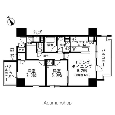 レジディア町屋の間取り写真