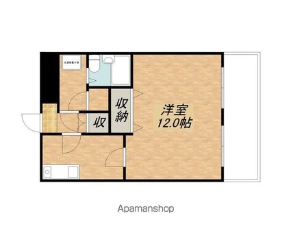 バローゼ[1K/37.83m2]の間取図