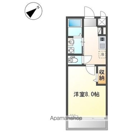 フェニックスⅡ[1K/27.44m2]の間取図