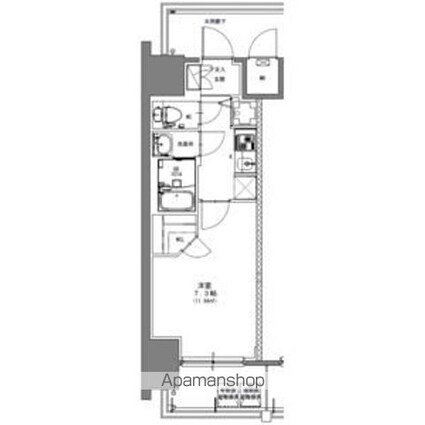 ＳーＲＥＳＩＤＥＮＣＥ浅間町駅前ａｘｉａｌ（アクシャル）[1K/25.33m2]の間取図