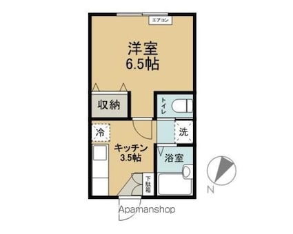レジデンスＳＡＴＯ[1K/23.18m2]の間取図