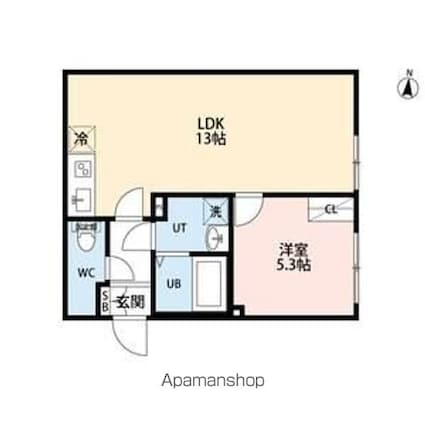 ＰＡＲＫ　ＬＩＬＡ住吉[1LDK/40.02m2]の間取図
