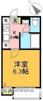 東京都世田谷区松原３丁目[1K/19.36m2]の間取図