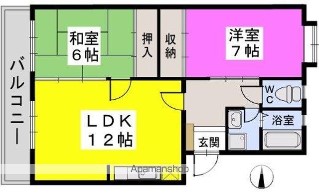 【福岡市南区的場のマンションの間取り】