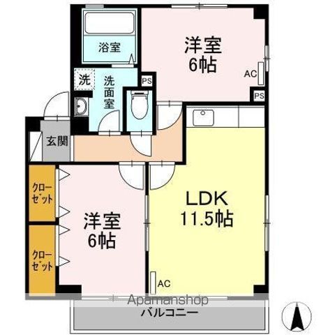 レインボーガーデン A棟の間取り写真