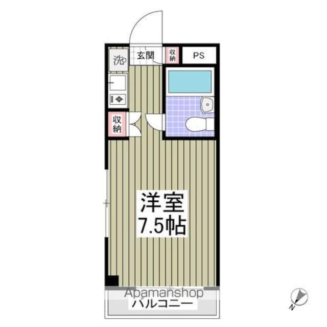パル京南Ｎｏ．１７[1R/16.33m2]の間取図