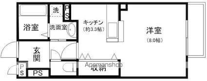 メゾン・ド・サラ[1R/30.39m2]の間取図