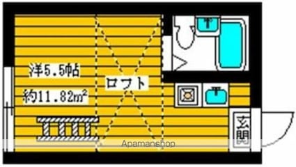 東京都中野区本町４丁目[1R/11.82m2]の間取図