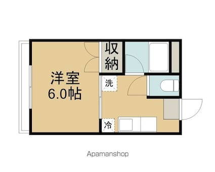 セリタコーポ[1K/20.83m2]の間取図