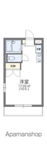 レオパレスウイング近藤[1K/22.58m2]の間取図