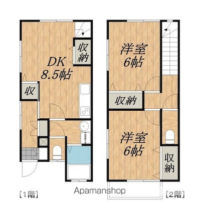コーポアドバンス[2DK/57.55m2]の間取図