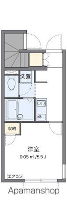 クレイノ戸越銀座[1K/20.11m2]の間取図