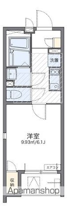 レオネクストクリサンス[1K/21.47m2]の間取図