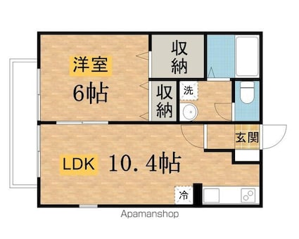 リバーサイドエルＢ[1LDK/39.23m2]の間取図