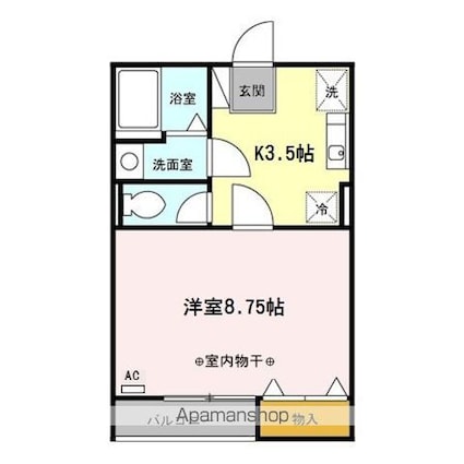Ｋークロッシング[1K/30.74m2]の間取図