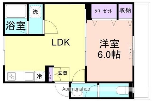 マンション有田[1LDK/39.8m2]の間取図