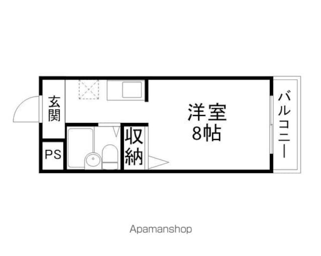 滋賀県大津市一里山５丁目[1K/18.5m2]の間取図